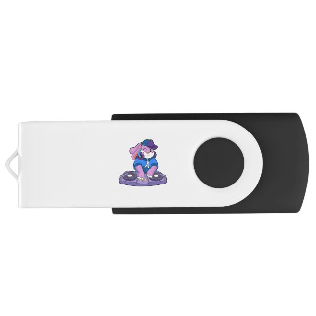 Bunny as Musician with Mixer Flash Drive (Back)