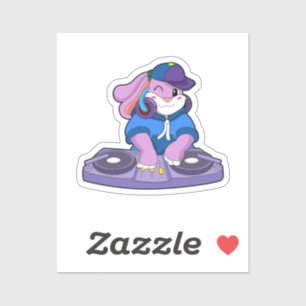 Bunny as Musician with Mixer Sticker