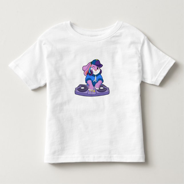 Bunny as Musician with Mixer Toddler T-shirt (Front)