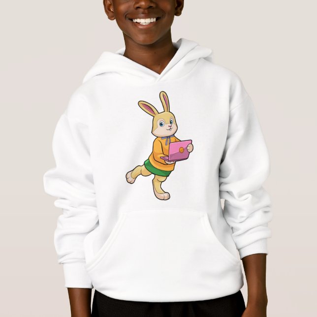 Bunny as Secretary with Laptop Hoodie (Front)