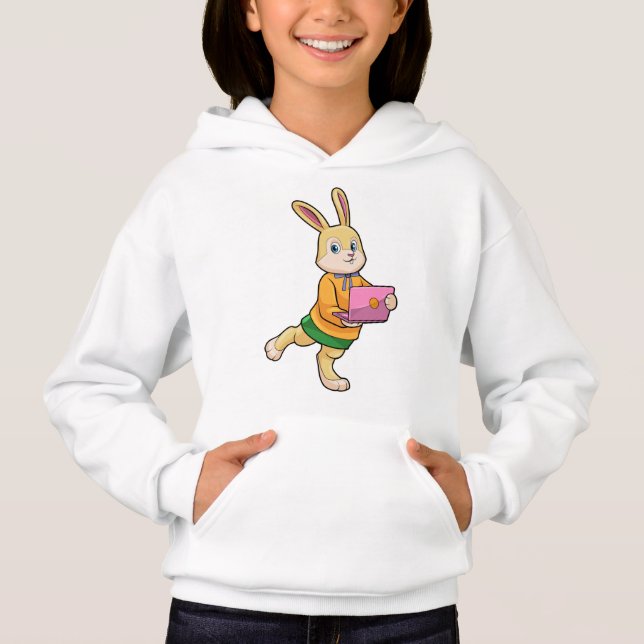 Bunny as Secretary with Laptop Hoodie (Front)