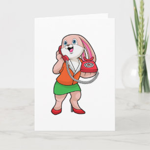 Bunny as Secretary with Phone Card