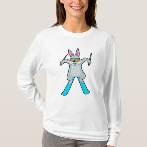 Bunny as Skier with Ski T_Shirt