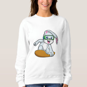 Bunny as Snowboarder with Snowboard Sweatshirt