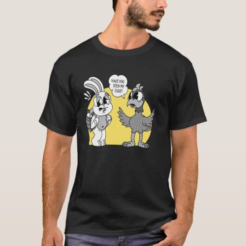 Bunny Asking Chicken About Eggs T-Shirt