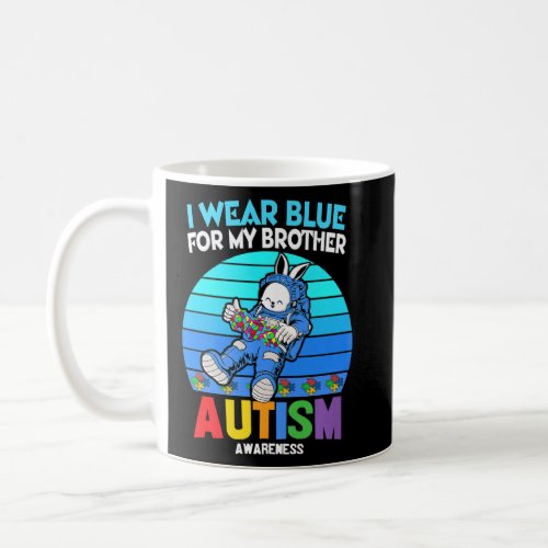 Bunny Astronaut Costume Autism I Wear Blue For My  Coffee Mug