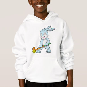 Bunny at Field hockey with Hockey stick Hoodie