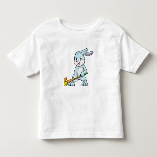 Bunny at Field hockey with Hockey stick Toddler T_shirt