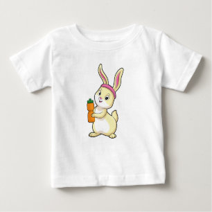 Bunny at Fitness with Drinking bottle Baby T-Shirt