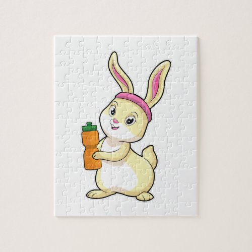 Bunny at Fitness with Drinking bottle Jigsaw Puzzle