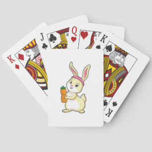 Bunny at Fitness with Drinking bottle Poker Cards