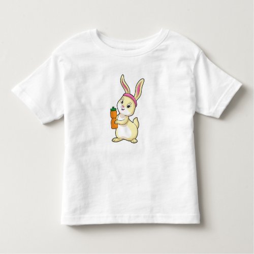 Bunny at Fitness with Drinking bottle Toddler T_shirt