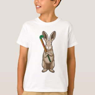Bunny at Hockey with Hockey stick T-Shirt