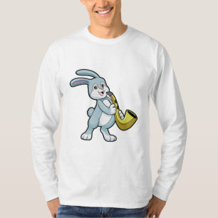 Bunny at Music with Saxophone T-Shirt