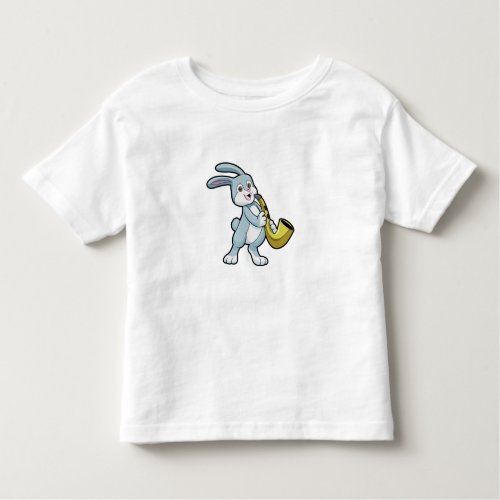 Bunny at Music with Saxophone Toddler T_shirt