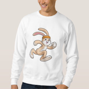 Bunny at Running with Headband Sweatshirt