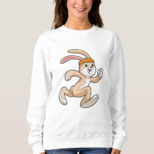 Bunny at Running with Headband Sweatshirt