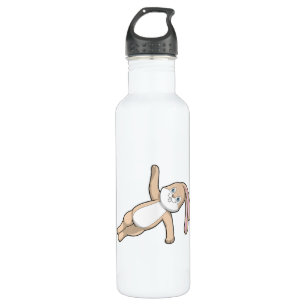 Bunny at Yoga Stretching Stainless Steel Water Bottle