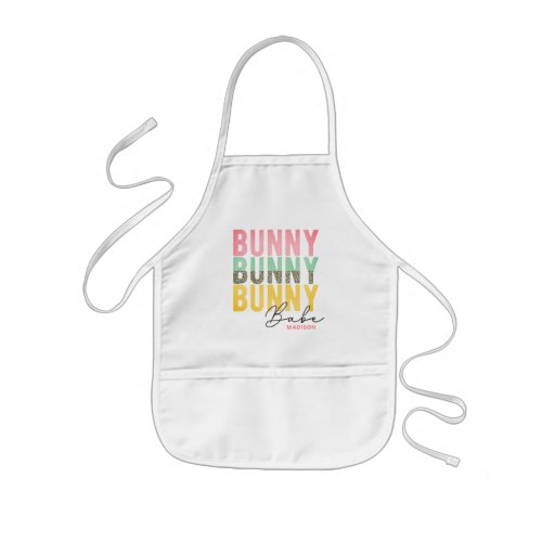 Bunny Babe Cute Modern Girly Easter Personalized Kids Apron