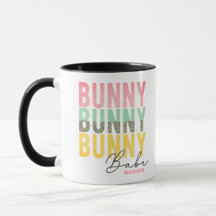Bunny Babe Cute Modern Girly Easter Personalized Mug