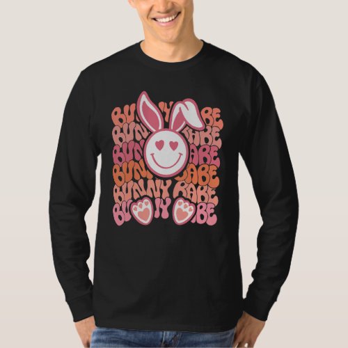 Bunny Babe Heart Pastel Spring Hunt Eggs Happy Eas T_Shirt