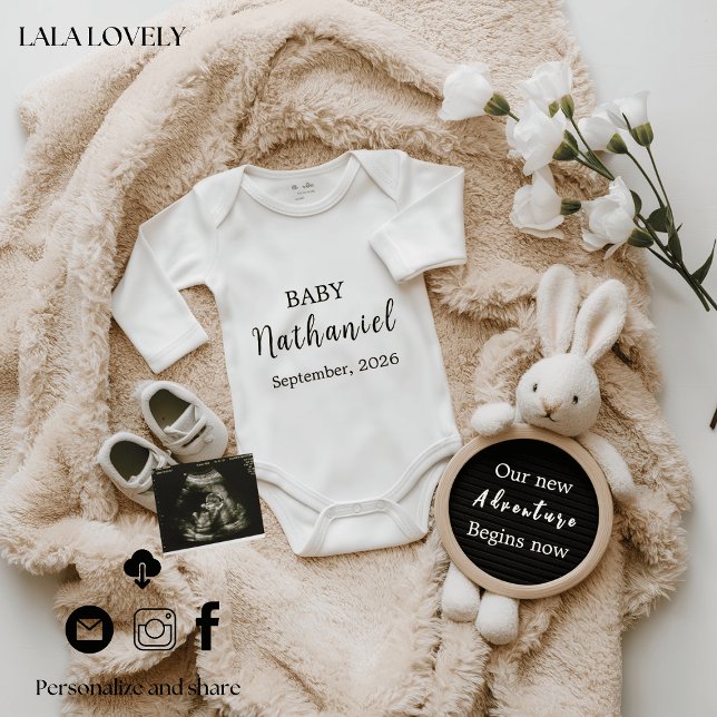 bunny baby reveal pregnancy announcement card  (Creator Uploaded)