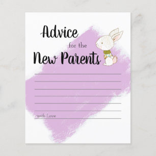 Bunny Baby Shower Game - Advice Flyer