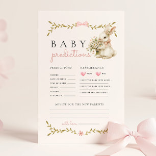 Bunny Baby Shower Game Predictions & Advice Stationery
