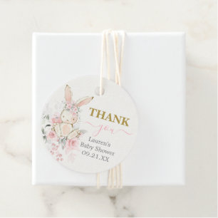 Bunny Baby Shower Girl Favor Tags