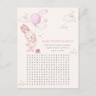 Bunny Baby Shower Girl Game Postcard