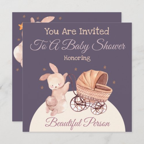 Bunny Baby Shower Invitation