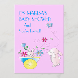 Bunny Baby Shower Invitation
