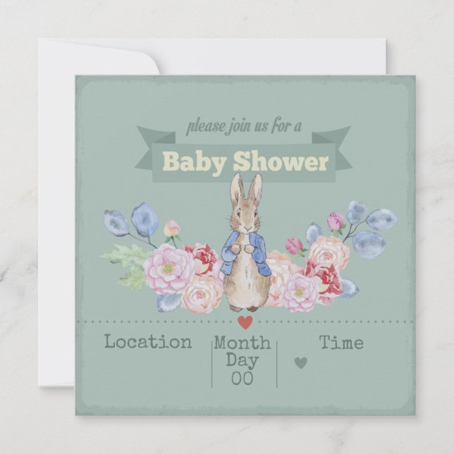 Bunny Baby Shower Invitation (Front)