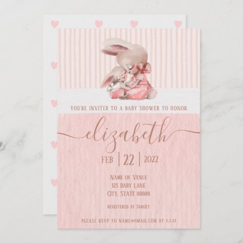 Bunny Baby Shower Invitation