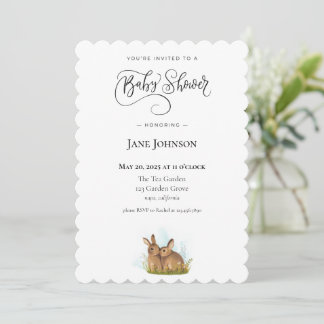 Bunny Baby Shower Invitation