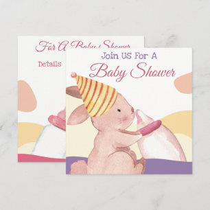 Bunny Baby Shower Invitation