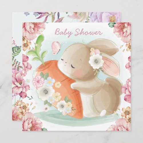 Bunny Baby Shower Invitation