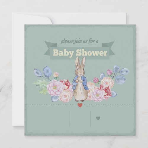 Bunny Baby Shower Invitation