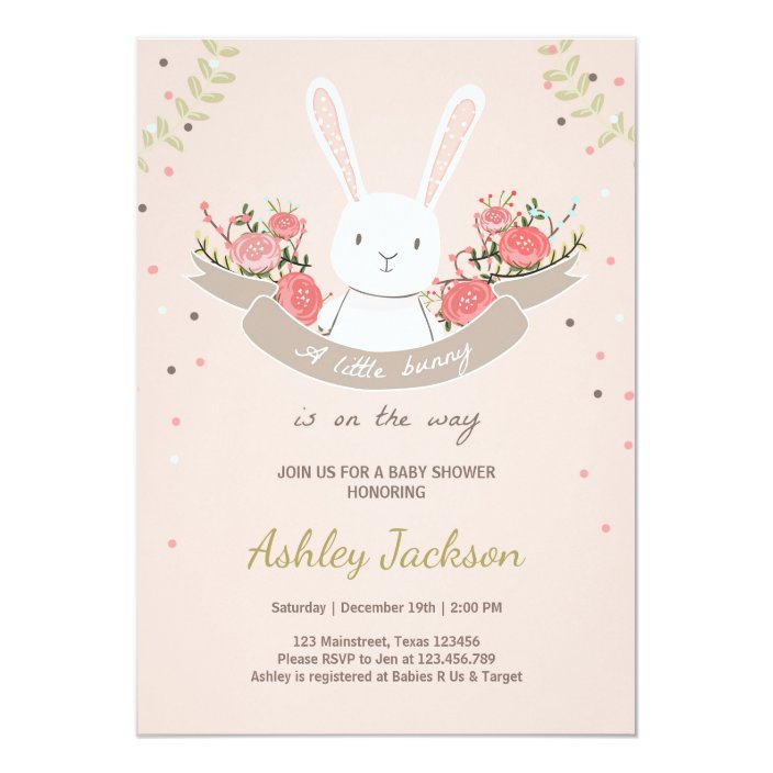 bunny baby shower invitations