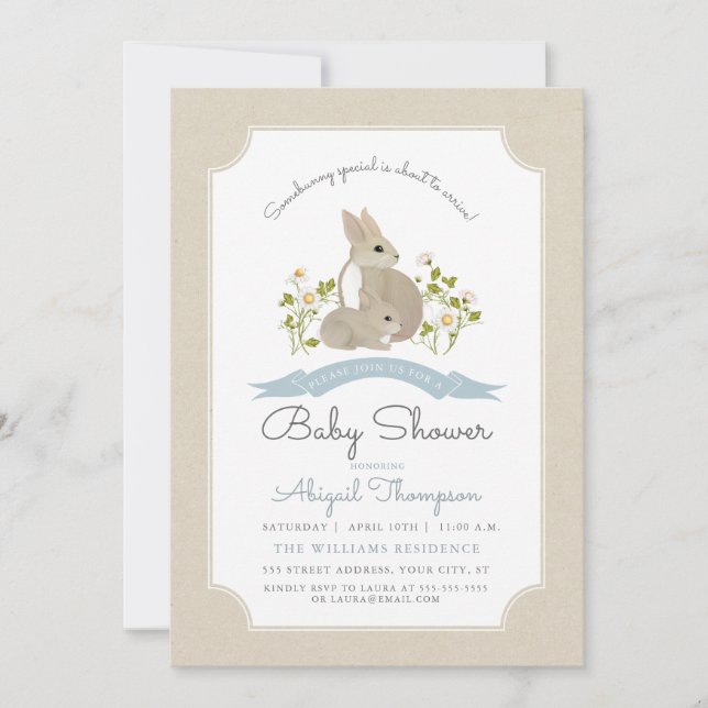 Bunny Baby Shower Invite (Front)