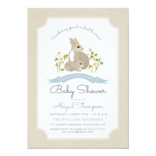 Bunny Baby Shower Invitations Zazzle