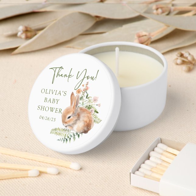  Bunny Baby Shower Mini Candle Favors (Insitu)