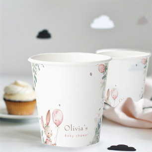 bunny baby shower  paper cups