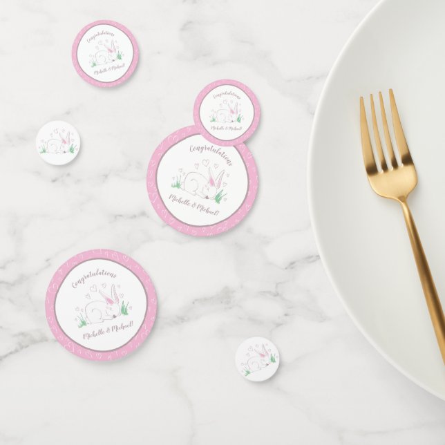 Bunny Baby Shower Spring Pink Girl Confetti (Group)