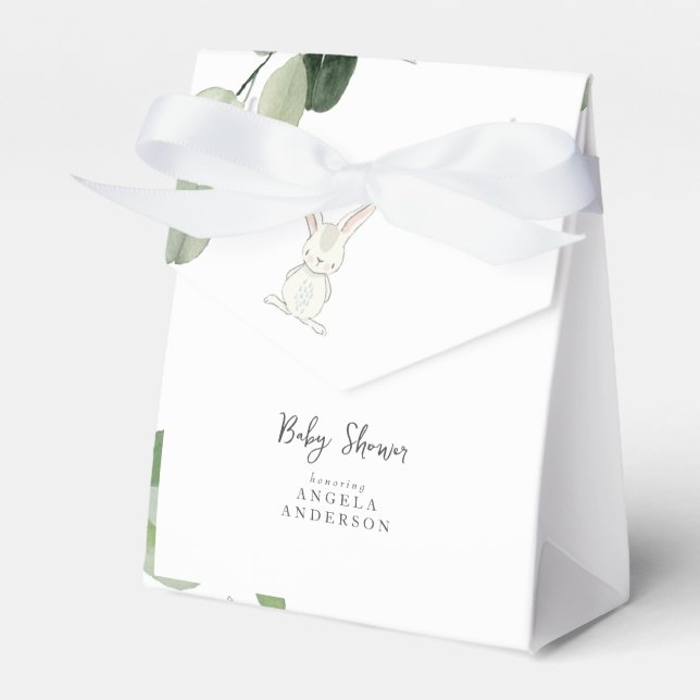 Bunny Baby Shower Thank You Favor Box (Front Side)