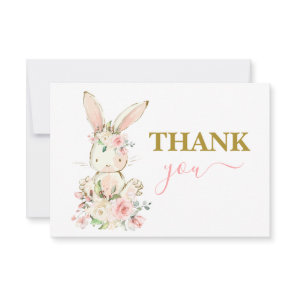 Bunny Baby Shower thank you Note Card