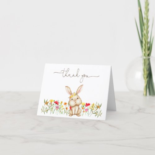 Bunny Baby Shower Thank You Note Card