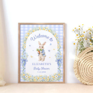 Bunny Baby Shower Welcome Poster