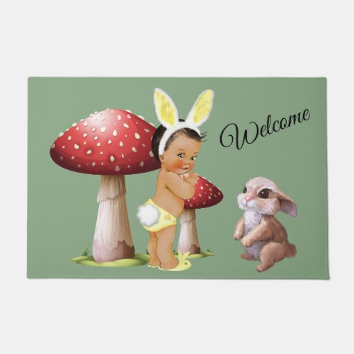 Bunny Baby Springtime Doormat