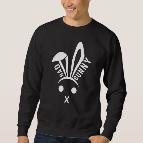 Bunny Bad Rabbit Christian Easter Day Eggs Holly W Sweatshirt